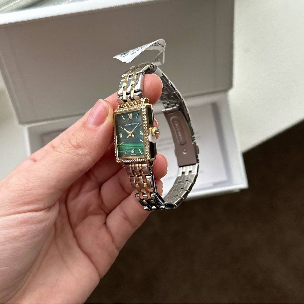 BRAND NEW Larsson & Jennings Boyfriend Mini Lumous Mixed Gold Green 31MM Watch